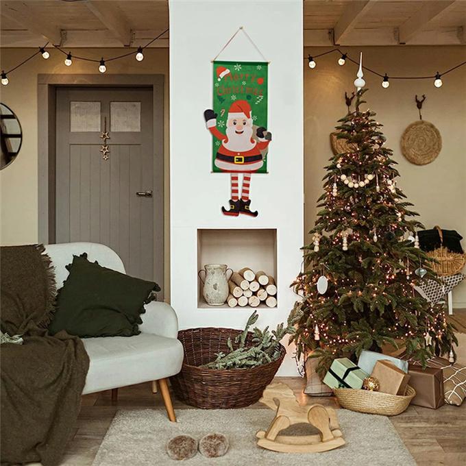 2枚セット】 クリスマス 飾り 旗バナー クリスマス吊り旗 ガーランド