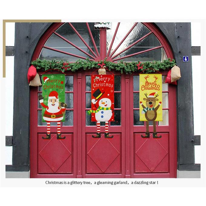 2枚セット】 クリスマス 飾り 旗バナー クリスマス吊り旗 ガーランド