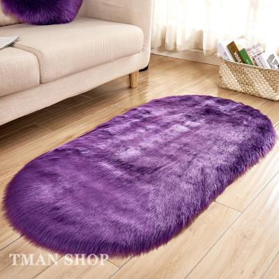 ラグ ラグマット 無地 楕円形 カーペット 洗える じゅうたん インテリア 屋内 ふわふわ もふもふ 滑り止め付き オールシーズン 40*60cm 絨毯 |  | 05