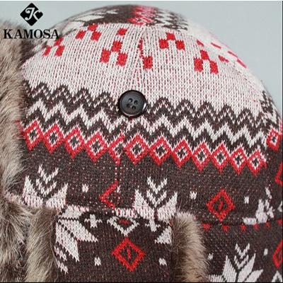 毛皮帽子 メンズ パイロット帽子 キャップ 耳あて付き ロシア帽 迷彩  ファー ボア 防寒 あったかい アウトドア オシャレ 男女兼用 |  | 02