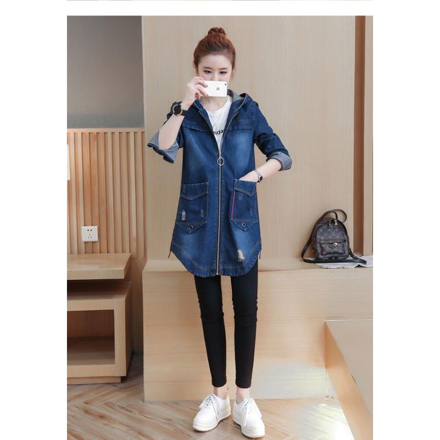 デニムコート チェスターコート レディース ゆったり デニムジャケット