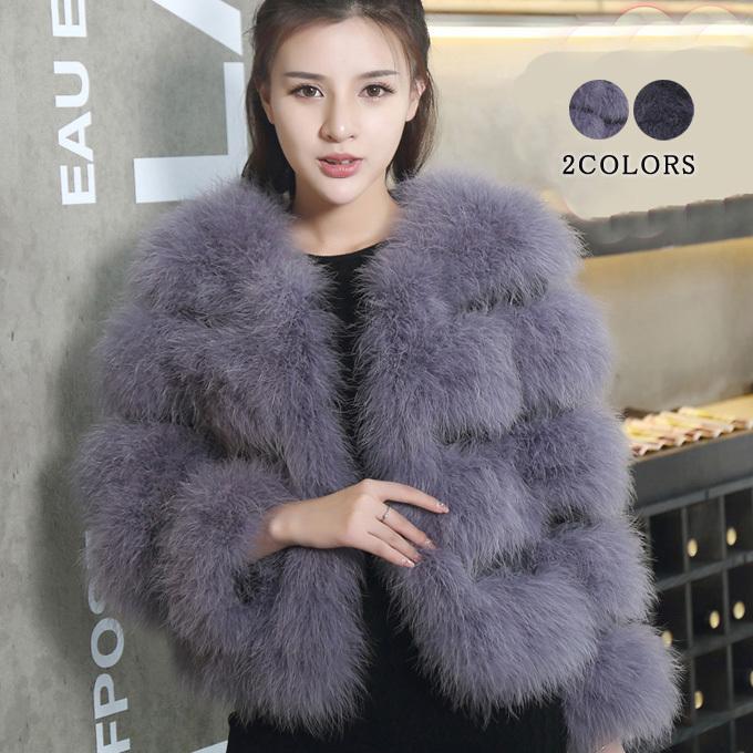 ファーコート レディース 毛皮コート ダチョウの毛皮 ショットコート フェイクファー 高級 おしゃれ 上着 暖かい 秋冬 防寒 お洒落 レディース ファッション R01a618 Tman 通販 Yahoo ショッピング