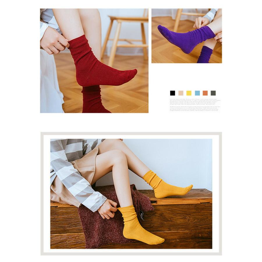 ソックス ルーズソックス 5足セット レディース ハイソックス スクールソックス 綿 薄手 靴下 美脚 足痩せ 通学 学院風 春/夏/秋/冬 秋新作 |  | 05