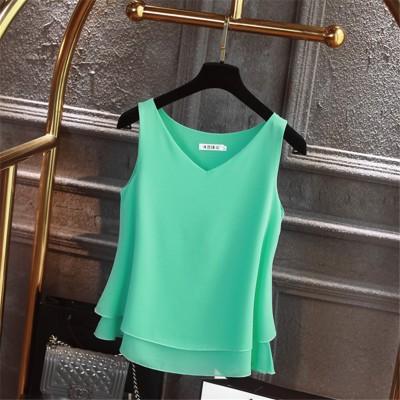 タンクトップ レディース シフォンタンクトップ インナー