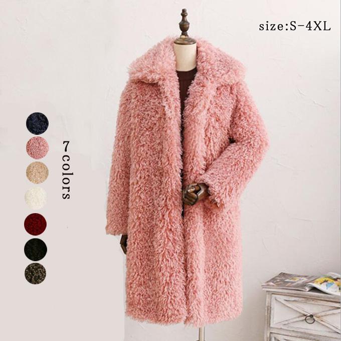 人気ブランド ファーコート レディース 毛皮コート 長袖 フェイクファー ウール ロングコート 厚手 アウター ファッション 上着 暖かい 防寒 冬服 秋服 偉大な Lewisfamilyinsurance Com