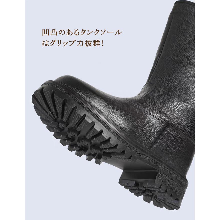 スノーシューズ スノーブーツ メンズ アウトドア 本革 裏起毛 滑らない