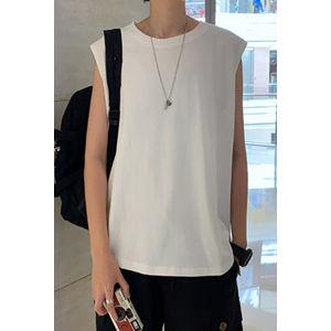 メンズタンクトップ メンズ タンクトップ ノースリーブ 無地 ロングタンクトップ レイヤード スリット入り 夏服 サーマル カットオフ ゆったり Tシャツ ト 福袋セール