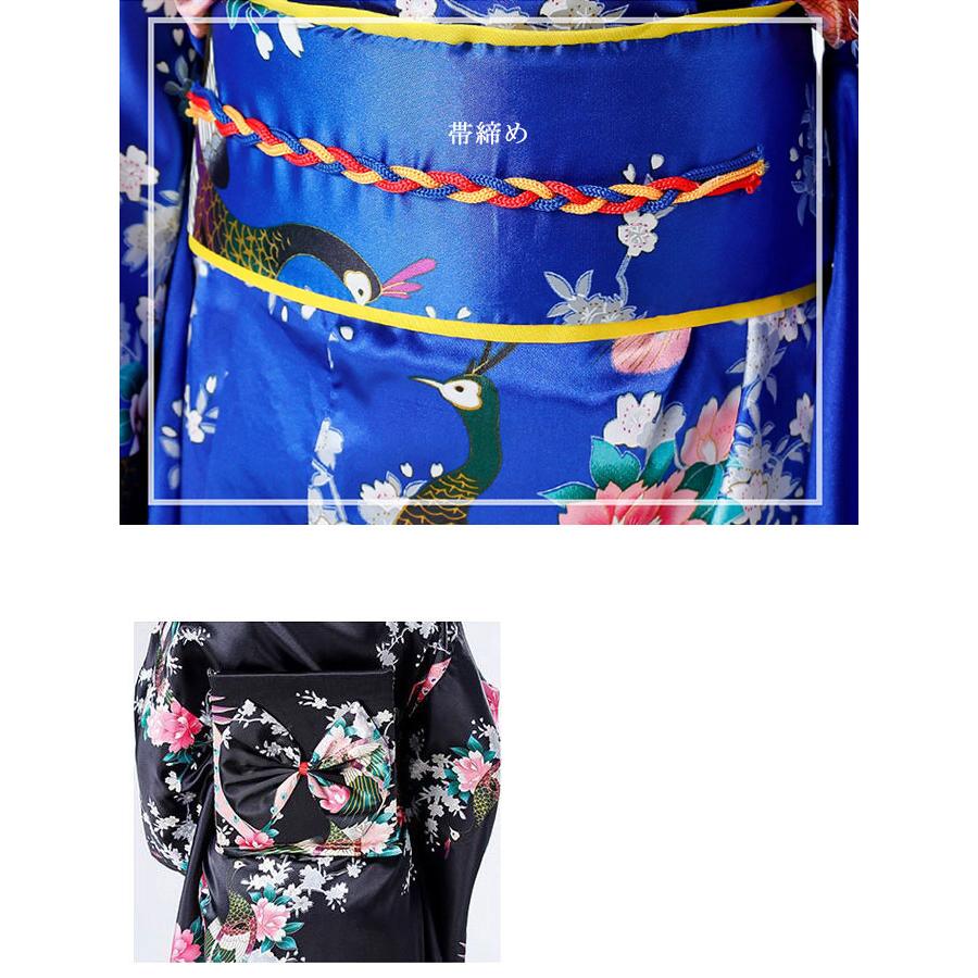 着物 きもの ゆかた 浴衣 3点セット 帯 帯締め 女児用 キッズ 子供