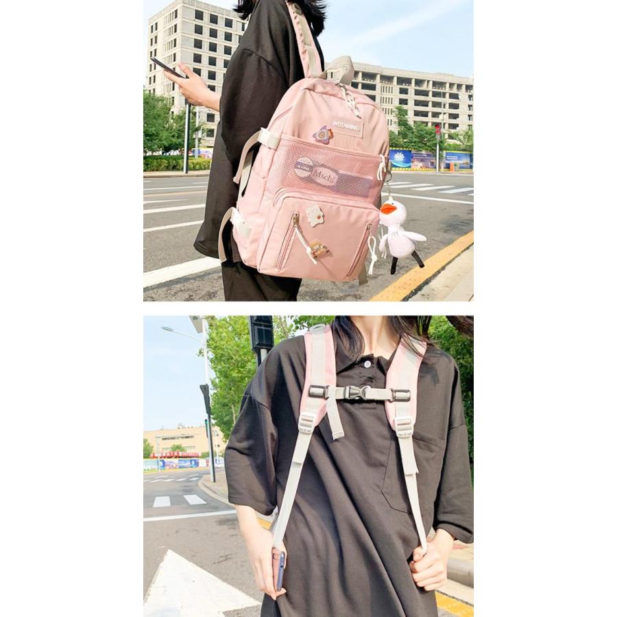 レディース 大容量 リュック キーホルダー ぬいぐるみ 通勤 学生 大学生 高校生 中学生 学生 バックパック 韓国 メッシュ 中身が見える おしゃれ 流行 撥水 ダ As0103 トレンドマーケット 通販 Yahoo ショッピング