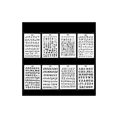 描画テンプレート 8枚セット アルファベット 数字 Diy ステンシルシート テンプレート 絵描き道具 絵図 型 スクラップブッキング 塗り絵 手帳用 S Tmc Shop 通販 Yahoo ショッピング