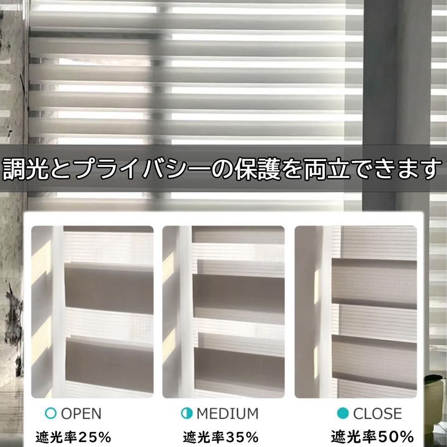 調光 ロールスクリーン ロールカーテン 0.5cm単位 オーダーメイド ブラインド 遮光率50% 採光タイプ 断熱 無地 通気 目隠し UVカット インテリア カーテン DIY |  | 14
