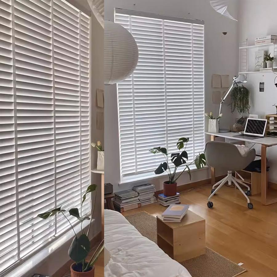 ウッドブラインド 木製ブラインド カーテン ブラインド 天然木 無垢 調光 北欧 木調 横型 スラット50mm 採光 リフォーム DIY オーダーメイド サンプル請求可能 |  | 24