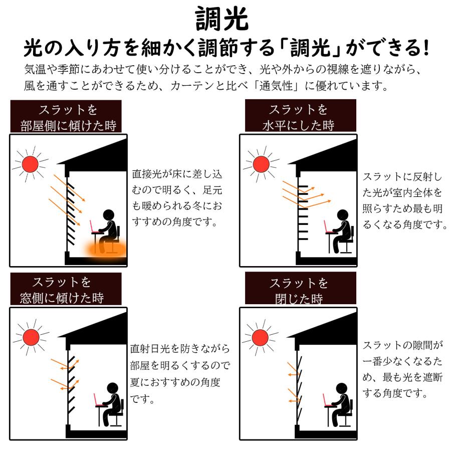 ウッドブラインド 木製ブラインド カーテン ブラインド 天然木 無垢 調光 北欧 木調 横型 スラット50mm 採光 リフォーム DIY オーダーメイド サンプル請求可能 |  | 15