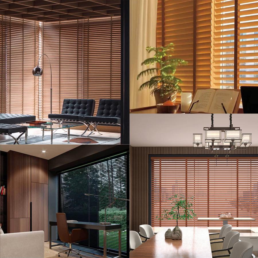 ブラインドカーテン 木製ブラインド ウッドブラインド 桐ウッドブラインド 天然木 北欧 木調 横型 調光 採光 軽量 桐 高耐久 DIY オーダーメイド 全11色 2年保証 |  | 26