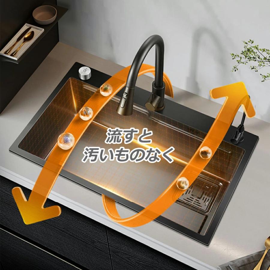 キッチンシンク シンク ステンレスシンク キッチン流し台 ベランダ ガーデンシンク 大判 ナノコーティング DIY 台所 排水トラップ 防錆 耐蝕 厚手 混合水栓 |  | 10