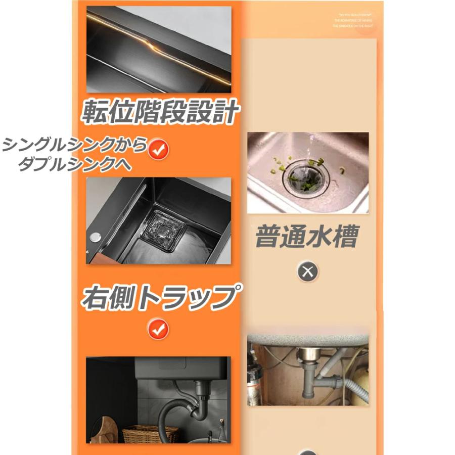 キッチンシンク シンク ステンレスシンク キッチン流し台 ベランダ ガーデンシンク 大判 ナノコーティング DIY 台所 排水トラップ 防錆 耐蝕 厚手 混合水栓 |  | 01