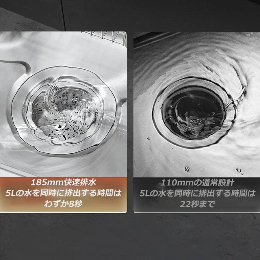 シンク ステンレスタンク 一槽キッチンシンク キッチン流し台 ガーデン 耐摩耗 汚れ防止 手入れやすい 錆びにくい 厚手 台所作業台 ゴミ受け 蛇口 混合水栓 |  | 16