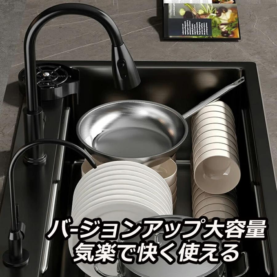 シンク ステンレス キッチンシンク 水排出速い 流し台 ステンレスシンク ベランダ ガーデン 汚れ防止 油対策 耐摩耗 手入れやすい 厚手 台所作業台 混合水栓 |  | 10