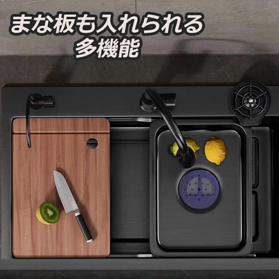 シンク ステンレス キッチンシンク 水排出速い 流し台 ステンレスシンク ベランダ ガーデン 汚れ防止 油対策 耐摩耗 手入れやすい 厚手 台所作業台 混合水栓 |  | 02