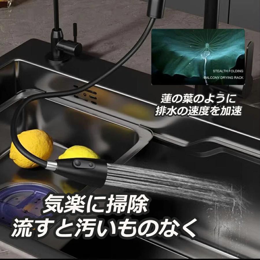 シンク ステンレス キッチンシンク 水排出速い 流し台 ステンレスシンク ベランダ ガーデン 汚れ防止 油対策 耐摩耗 手入れやすい 厚手 台所作業台 混合水栓 |  | 05