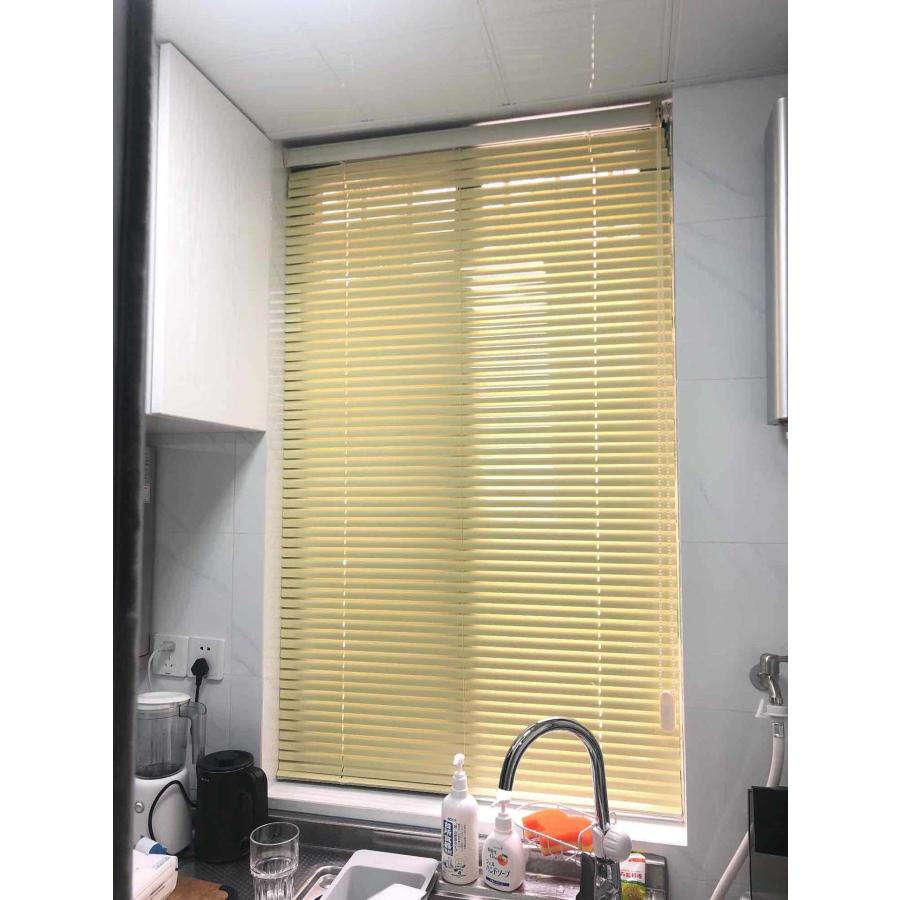ブラインド オーダー アルミ マルチカラー 隠し穴 賃貸 小窓 おしゃれ 遮熱 遮光 耐水 横型ブラインド 羽根幅25mm 浴室用 つっぱり式 軽量 取付簡単 省エネ |  | 02