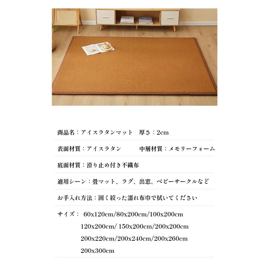 抗菌 ラグマット ラタン ナチュラル 厚手 防音 クッション 和室 低反発 滑り止め 衝撃吸収 和風 おしゃれ 子供 オールシーズン 和モダン 天然素材 リビング 寝室 |  | 13