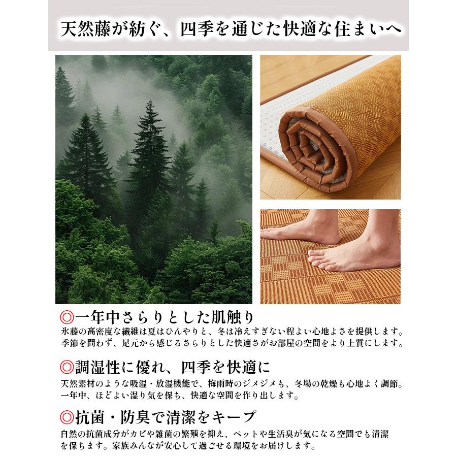 抗菌 ラグマット ラタン ナチュラル 柄 防音 クッション 和室 滑り止め 衝撃吸収 和風 おしゃれ 子供 オールシーズン 和モダン 天然素材 リビング 寝室 |  | 07