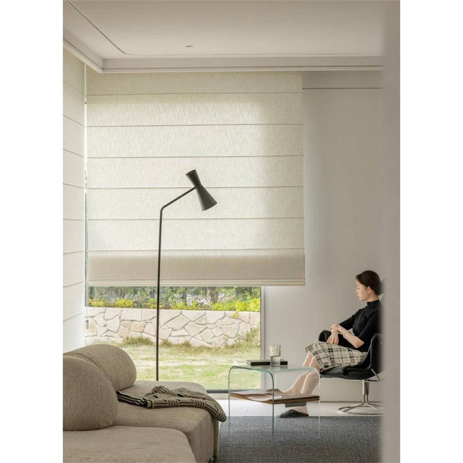 ローマンシェード シングル 88cm 無地 遮光 プレーン 洗濯 防寒 リビング オールシーズン 遮熱 小窓 目隠し カーテン 断熱 遮光 遮熱カーテン シェード リネン |  | 06