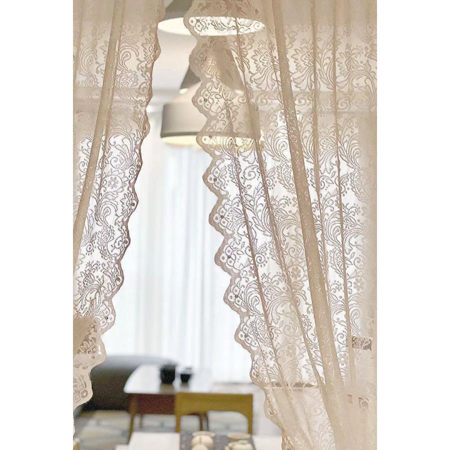 レースカーテン 2枚組 外から見えにくい UVカット 柄 断熱 保温 プライバシー保護 おしゃれ 北欧 出窓 小窓 幅140 2枚入り 遮像 遮光 明るい 省エネ 工事不要 |  | 12