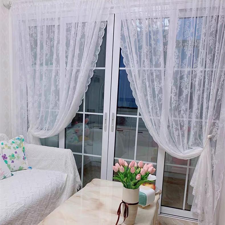 レースカーテン 2枚組 幅70-140 外から見えにくい UVカット 柄 断熱 保温 間仕切り プライバシー保護 無地 おしゃれ 北欧 出窓 小窓 2枚入り 遮像 遮光 |  | 13