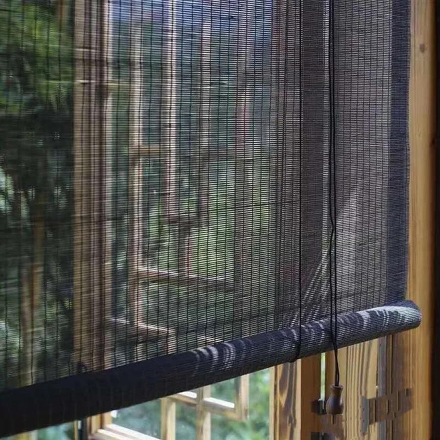 竹ロールスクリーン オーダーメイド 竹すだれ 竹簾 天然竹 巻き上げ機能付 目隠し 遮光遮熱 屋外 屋内 室内 和室 間仕切り 日除け 日よけ防止 風通し 【仕様B】 |  | 21