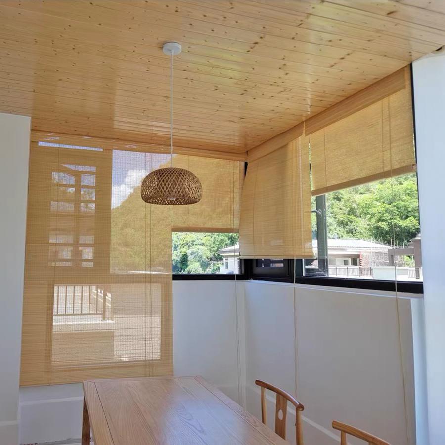 竹ロールスクリーン オーダーメイド 竹すだれ 竹簾 天然竹 巻き上げ機能付 目隠し 遮光遮熱 屋外 屋内 室内 和室 間仕切り 日除け 日よけ防止 風通し 【仕様B】 |  | 23