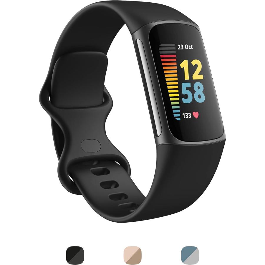 Fitbit Charge 5 トラッカー ブラック/グラファイト [最大7日間 Fitbit Charge 5 トラッカー ブラック/グラファイト [最大7日間