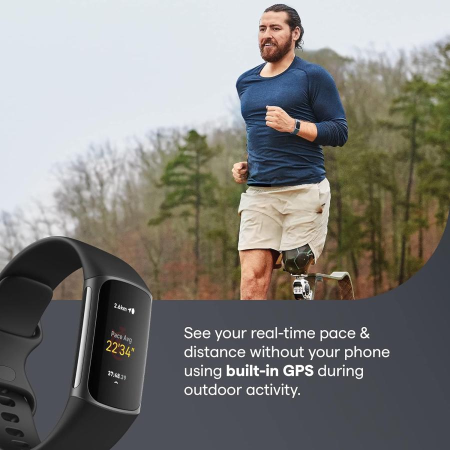 Fitbit Charge 5 トラッカー ブラック/グラファイト [最大7日間 Fitbit Charge 5 トラッカー ブラック/グラファイト [最大7日間