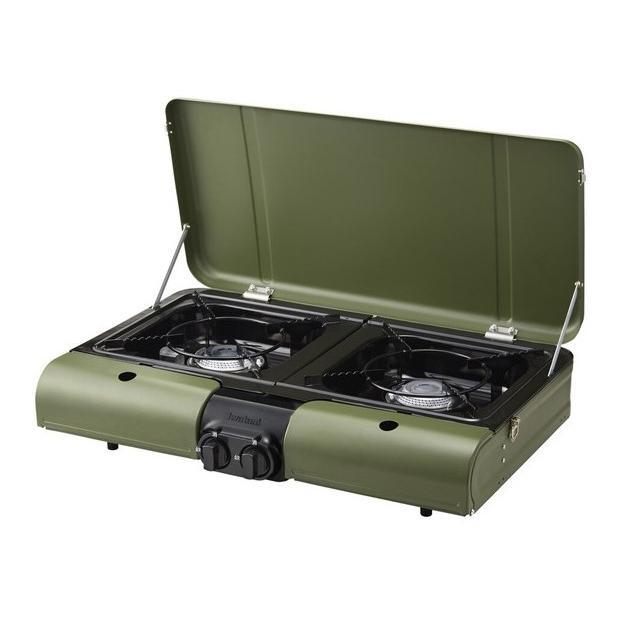 イワタニバーベキューコンロ2バーナーフラットツイングリルCB-TBG-2-OL