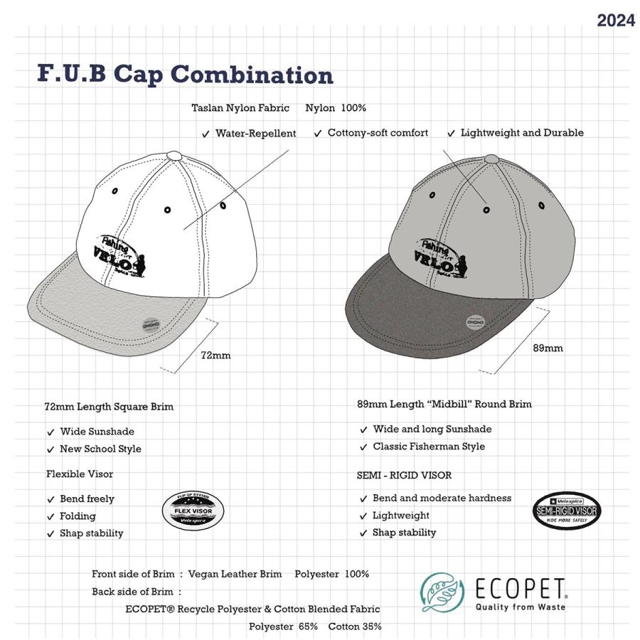 DM便190円】velo spica ヴェロスピカ F.U.B Cap Combination col.Beige