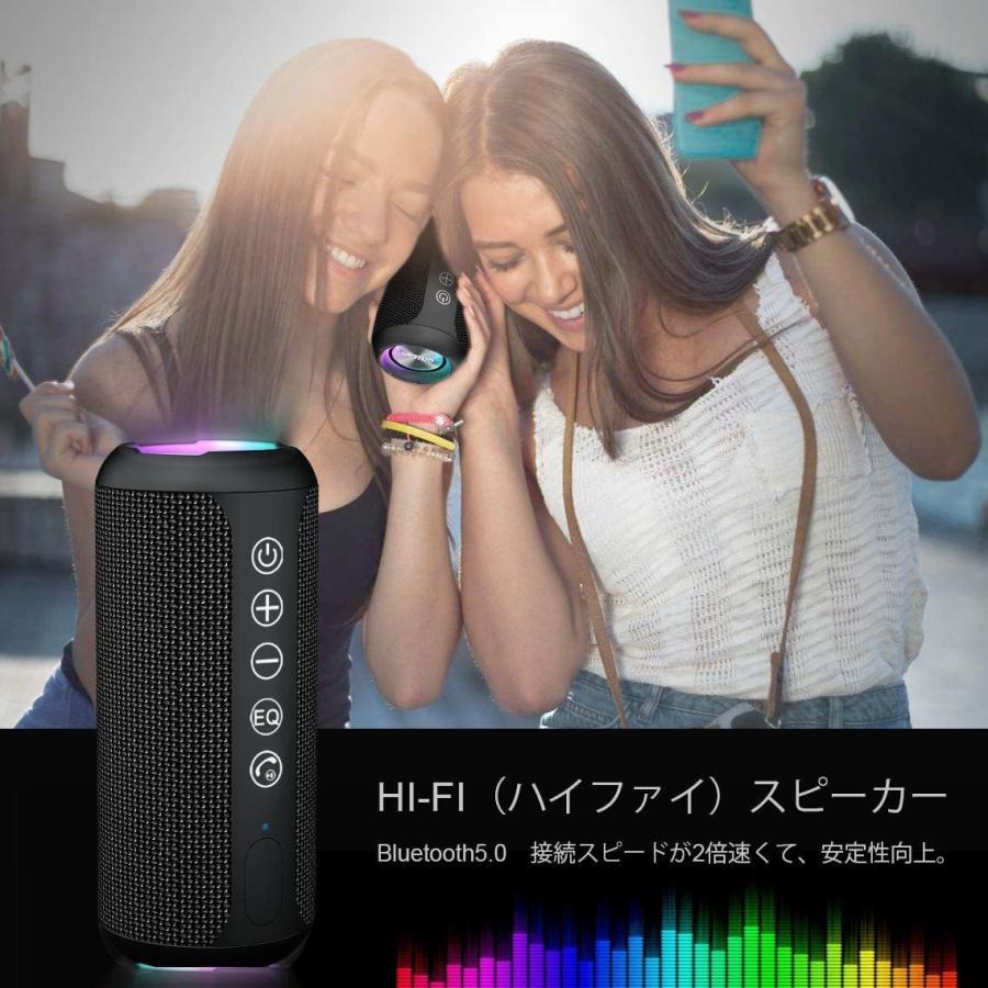 新品 Ortizan Bluetoothスピーカー 防水ipx7 ワイヤレス お風呂適用 Ledライト付き 30時間連続再生 小型 Usb充電 スマホ Pc 車用にも 格安即決