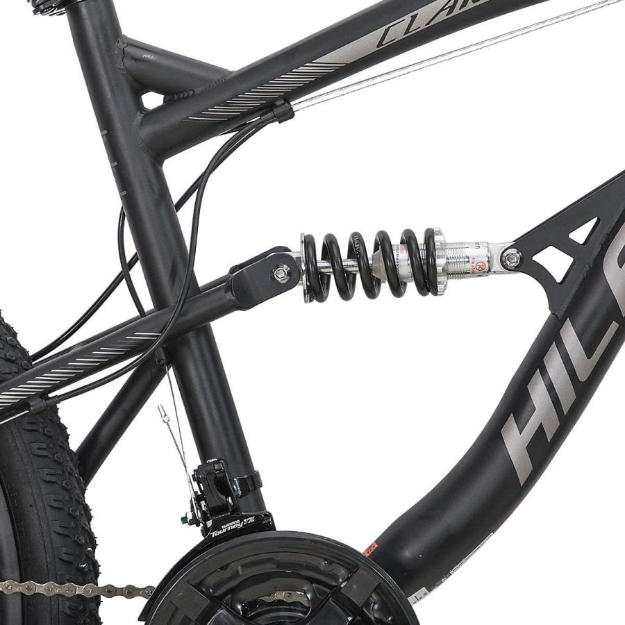 ■新品■HILAND マウンテンバイク 26インチ(ブラック) シマノ製21段変速 ディスクブレーキ 超高炭素鋼フレーム ダブルサスペンション|tmgarage2019|04