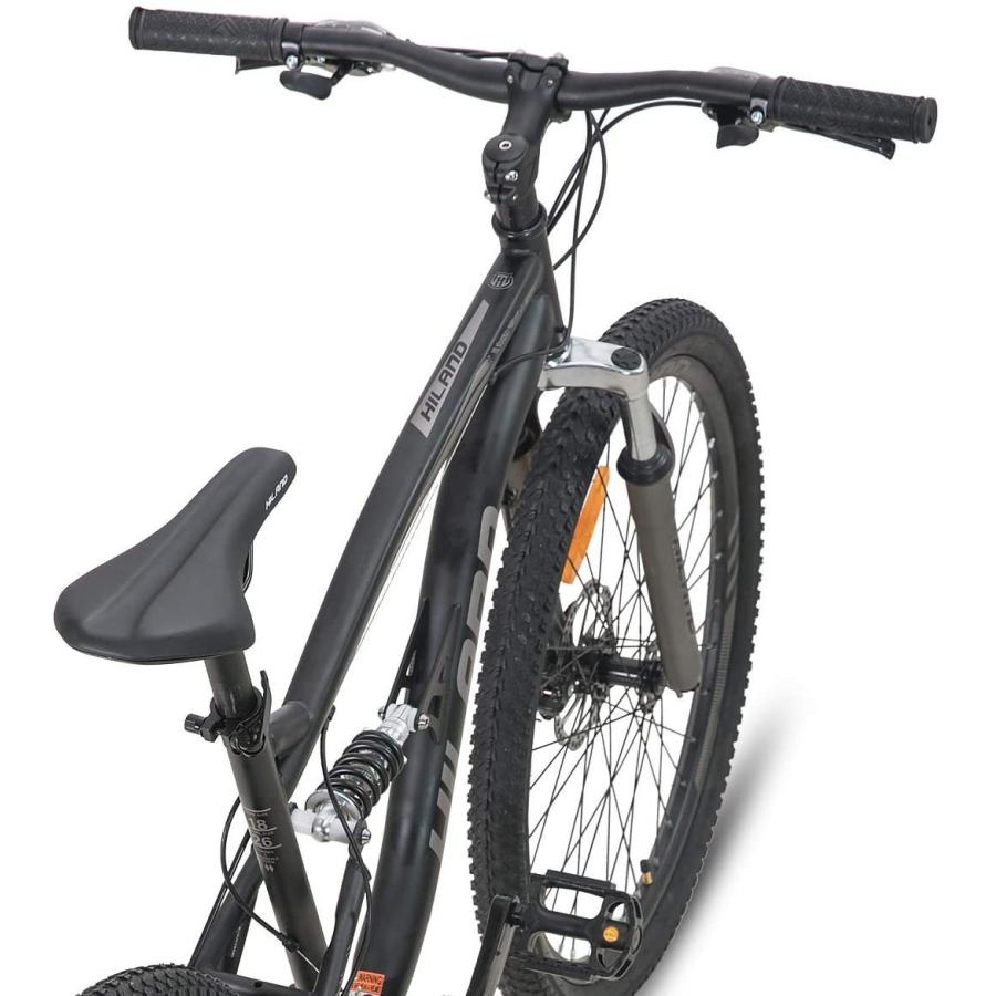 ■新品■HILAND マウンテンバイク 26インチ(ブラック) シマノ製21段変速 ディスクブレーキ 超高炭素鋼フレーム ダブルサスペンション|tmgarage2019|06