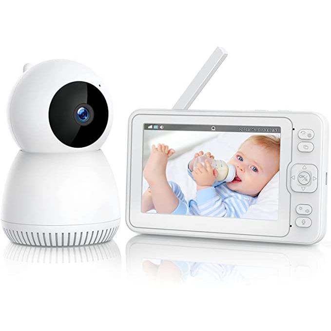 新品 ベビー マタニティ ベビーモニター 5インチ 1080p ナイトバイザー 2ウェイトーク 高評価のクリスマスプレゼント