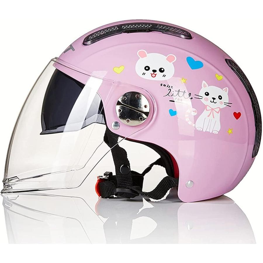 新品 Faseed バイク用ジェットヘルメット Xlサイズ 61cm 62cm カラー ピンク 猫イラスト インナーバイザー付き Dot認証 34k Tmガレージ Yahoo ショッピング店 通販 Yahoo ショッピング