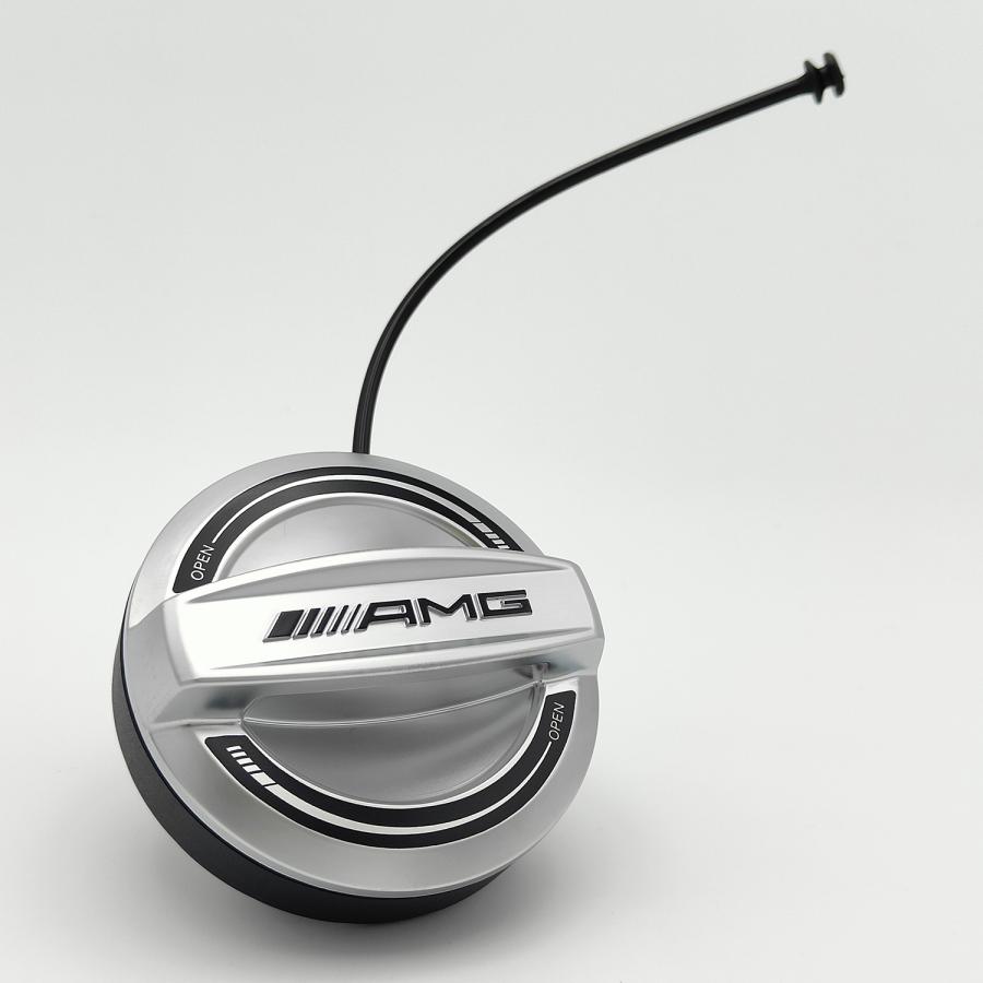 Mercedes-AMG 純正 部品 燃料給油口キャップ (EDITION55) マット・クローム/シルバー・ライン ガソリン車用 メルセデス・ベンツ AMG Mercedes マット ライン