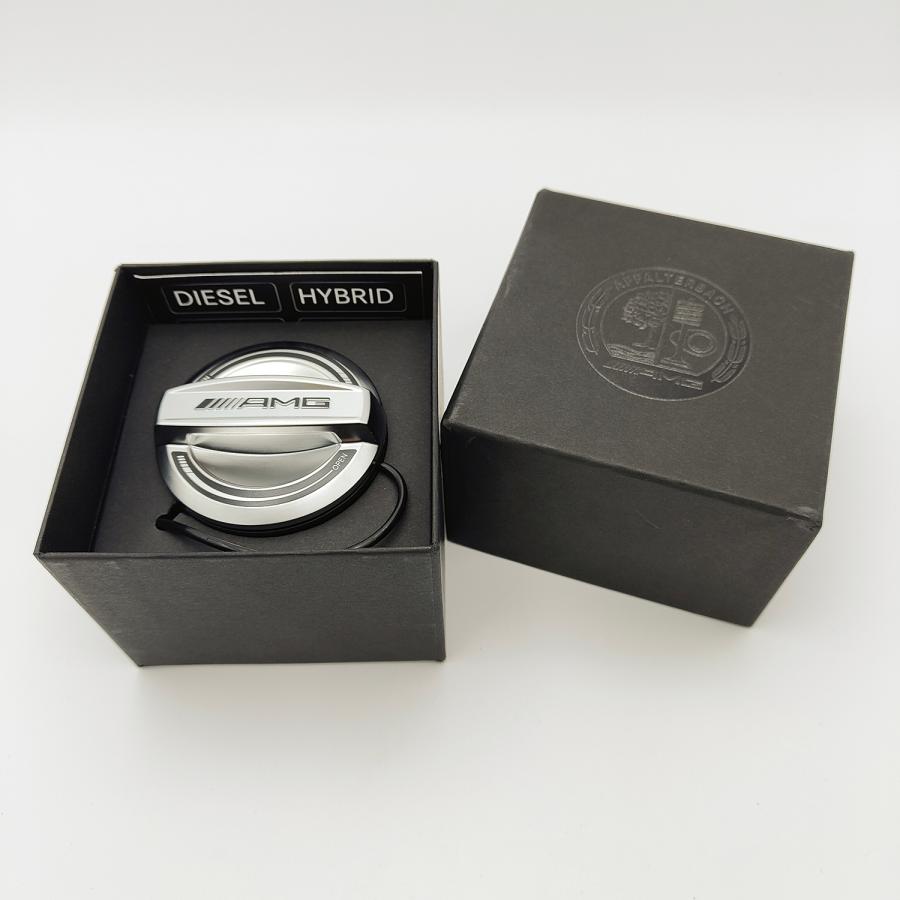 Mercedes-AMG 純正 部品 燃料給油口キャップ (EDITION55) マット・クローム/シルバー・ライン ガソリン車用 メルセデス・ベンツ AMG Mercedes マット ライン