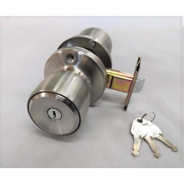 ドアノブ 鍵付き チューブラー錠 COW 261-ML 鍵付間仕切錠