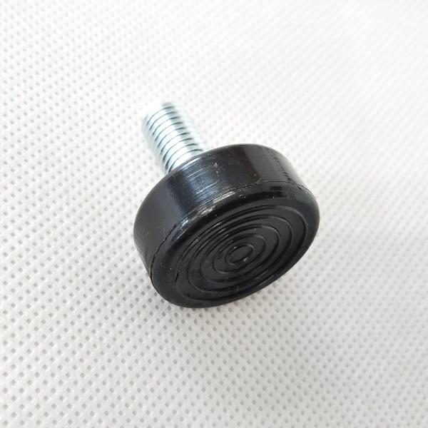 家具用脚金物 ポリエチレン アジャスター 黒 25mm M8 鬼目ナット付き
