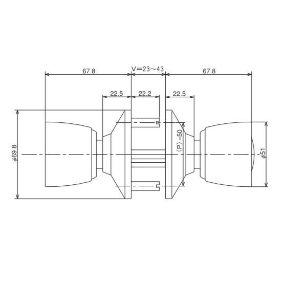ドアノブ 交換 取替 各サッシメーカー対応品 ALPHAアルファ D36KN-TRW