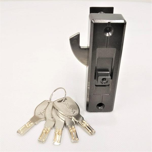 引戸用 面付戸先シリンダー鎌錠 GA-950DX ブロンズ色 ディンプルキー5