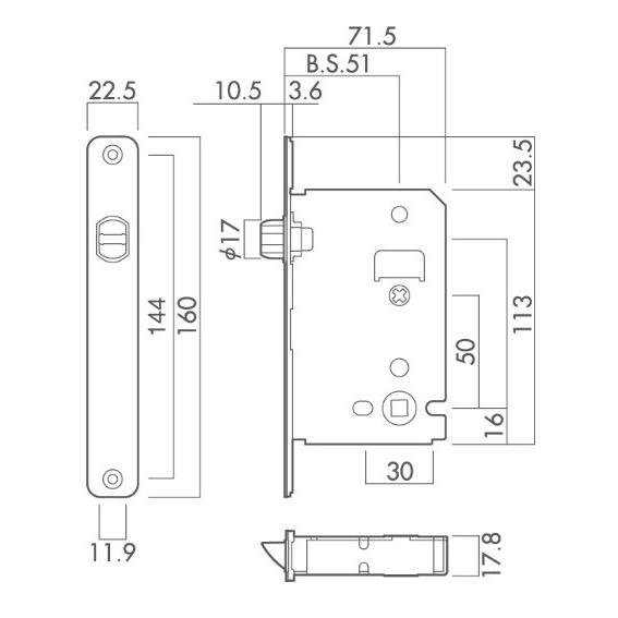 Giken L7v 川口技研 レバーハンドル用ラッチケースのみ 取替交換用 バックセット51ｍｍ Rフロント 角芯サイズ7ｍｍ Giken L7v Tmkオンラインショップ 通販 Yahoo ショッピング