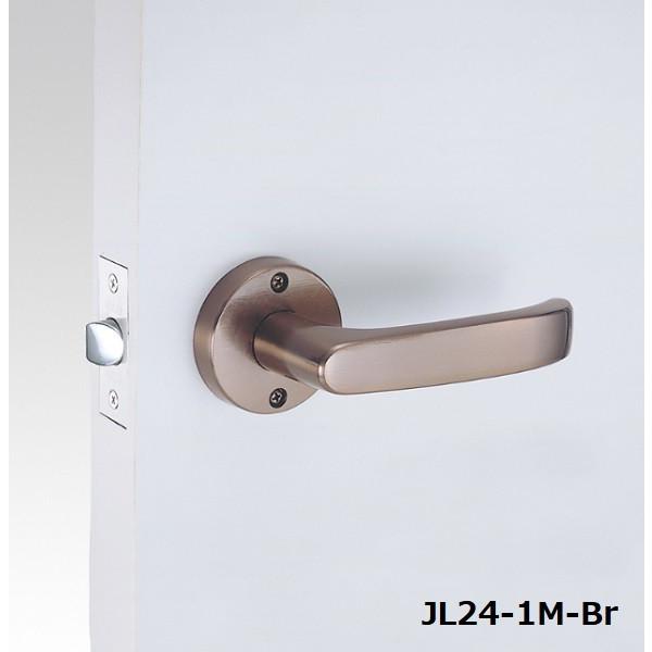 川口技研 ドアノブ ハンドル交換 GIKEN JレバーJL24-1M-Br ブラウン 空