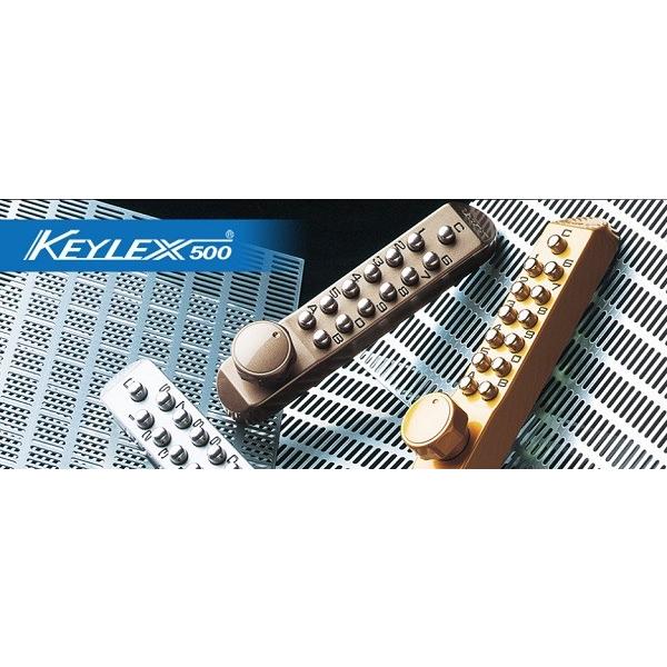 プッシュ式デジタルドアロック 長沢キーレックス500 鍵付き 面付本締錠